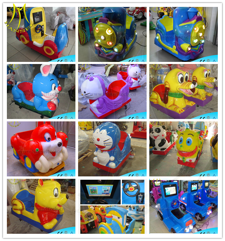 Hansel  high qualitaty coin kiddie train  ride kiddie equipment rides in mall