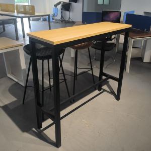 China Nordic Wood Rectangle Bar Height Dining Table Set With Bar Stools wholesale