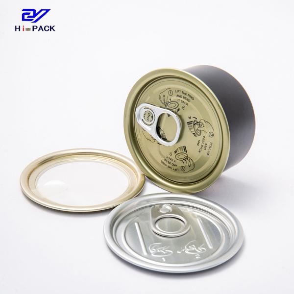 Quality Easy Open Food Tin Packaging Tuna / Chicken Yellow Round Tin Cans for sale