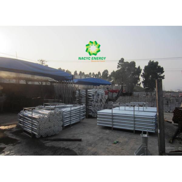 Pole Anchor Type Solar Ground Screws Hot Dipped Galvanized Surface For Sheds