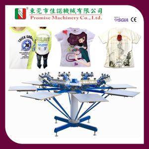 Manual Operating 8 Colour Double Pivoting Garment Screen Printing Machine