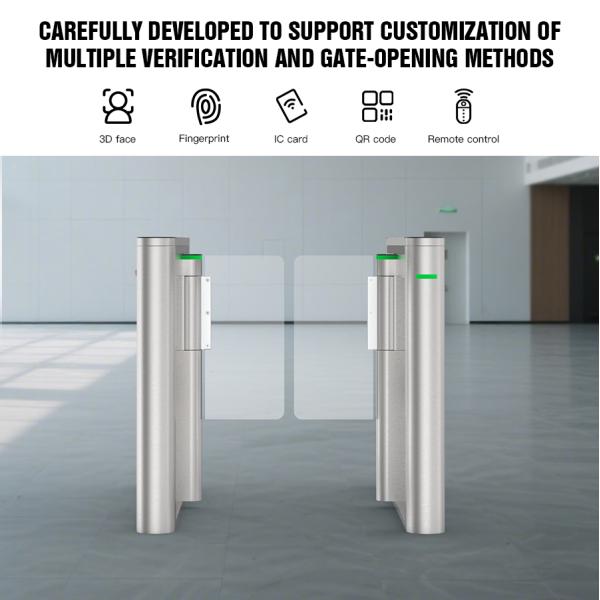 Full Automatic Bidirectional Swing Barrier Turnstile IP54 Access Control Swing Gate