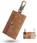 Two Fold Keychain RFID Blocker Pouch Prevent Signal Relaying 4 Hooks Keyring