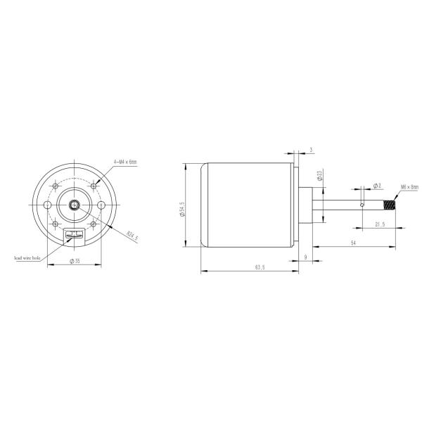 E5463 Waterproof Brushless Motor 160KV 24V BLDC Motor For Water Motorcycle