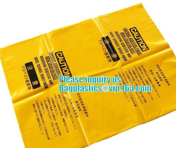 Heavy Duty Construction Plastic Asbestos Bag Waste Bag,Heavy Duty Disposal Polythene bags For Asbestos Removal BAGEASE