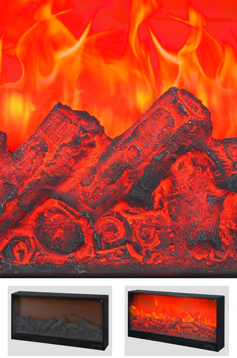 Heating Function OEM Simulation Electric Wall Fireplace