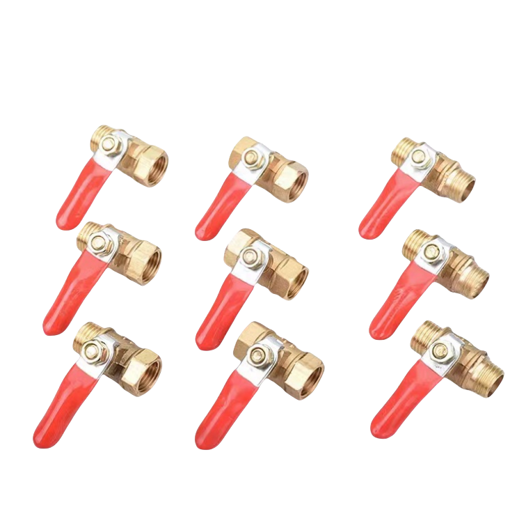 6-12MM Hose Barb Inline Pipe Fittings Brass Water Oil Air Gas Fuel Line Shutoff Ball Valve for Pneumatic Connector Handle