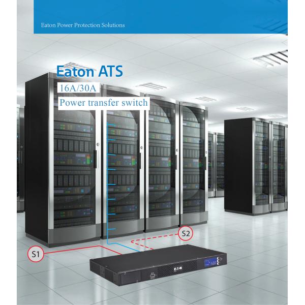 AC 220V 3 Pole Eaton ATS EATS30N Automatic Transfer Switch for C19 Redundant Power PDU