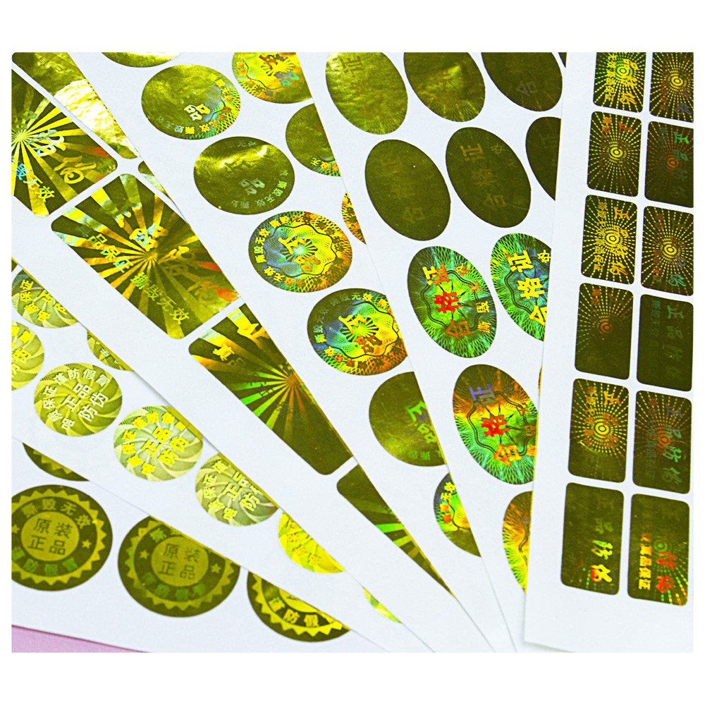 Anti Counterfeit CMYK Color Tamper Evident Security Labels