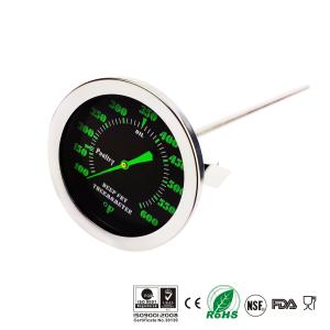China 100℉ - 500℉ Candy Deep Fry Thermometer Professionally Calibrated With Gleamy Dial Face wholesale