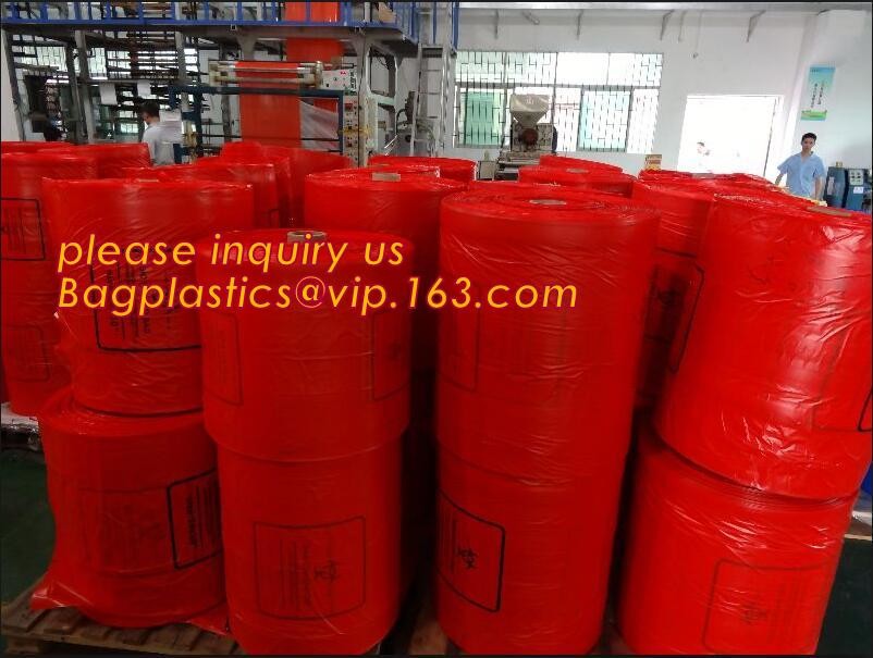 LDPE biohazard waste bin bags disposable medical autoclave bags, biohazard specimen bag plastic adhesive flat bag, bagea