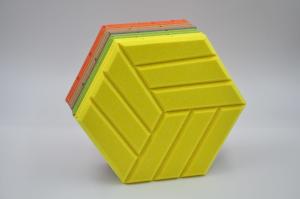 Fireproof Suspended Hexagon Acoustic Panel Soundproof Panels For Office Hotel Apartment