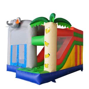 China Small Bouncy Castle With Slide PVC Material Digital Printed Waterproof on sale