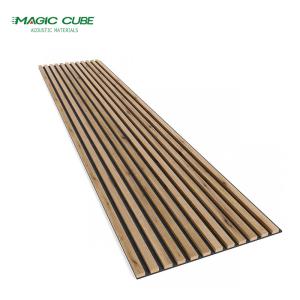 China Eco-Friendly Wood Slat Wall Panel with 15mm Thickness and Glue Installation Accessories wholesale