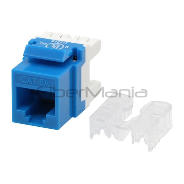 Quality Short Body CAT.6A UTP Keystone Jack Blue Color Cabling Modular jacks for sale