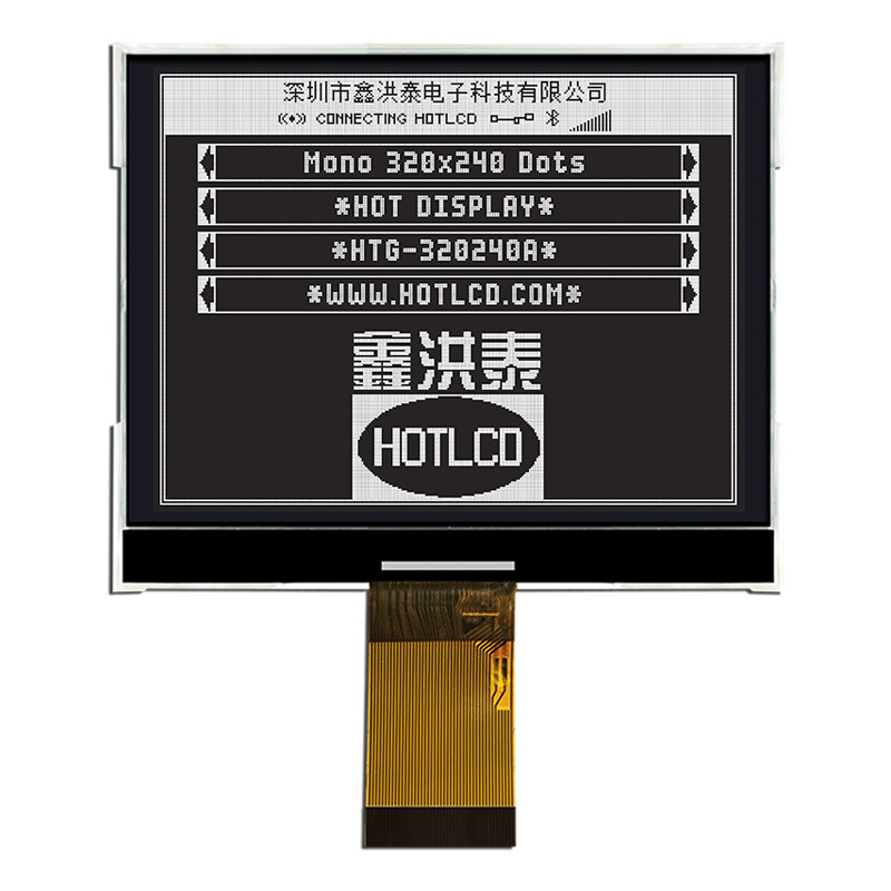 SPI Graphic COG LCD Module 320x240 ST75320 FSTN Display Positive Transflective HTG320240A