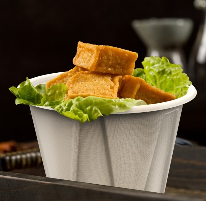 9"X6" Compostable Biodegradable Bagasse Food Box 3 Compartment