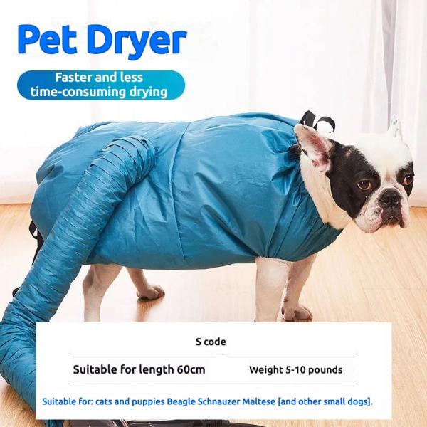 Automatic Dog Drying Bags plastic Pet Drying Bag Blue Blow Quick