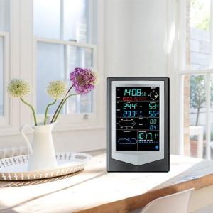 China Rainfall Data 6-In-1 Professional Weather Station With Wind Direction And Speed Display wholesale