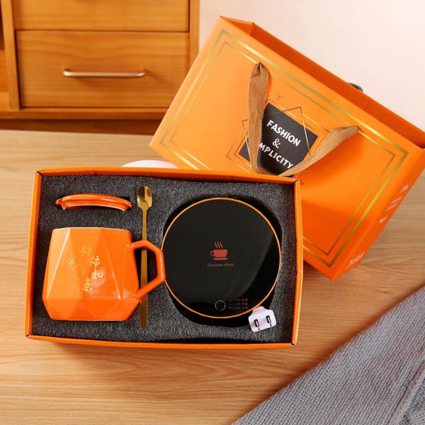 Ceramics USB Charging Smart Heated Mug Customized Electric Thermostatic Heating Pad