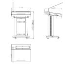 Wireless Microphone Lectern Smart Integrated Digital Podium With 23.8" Front