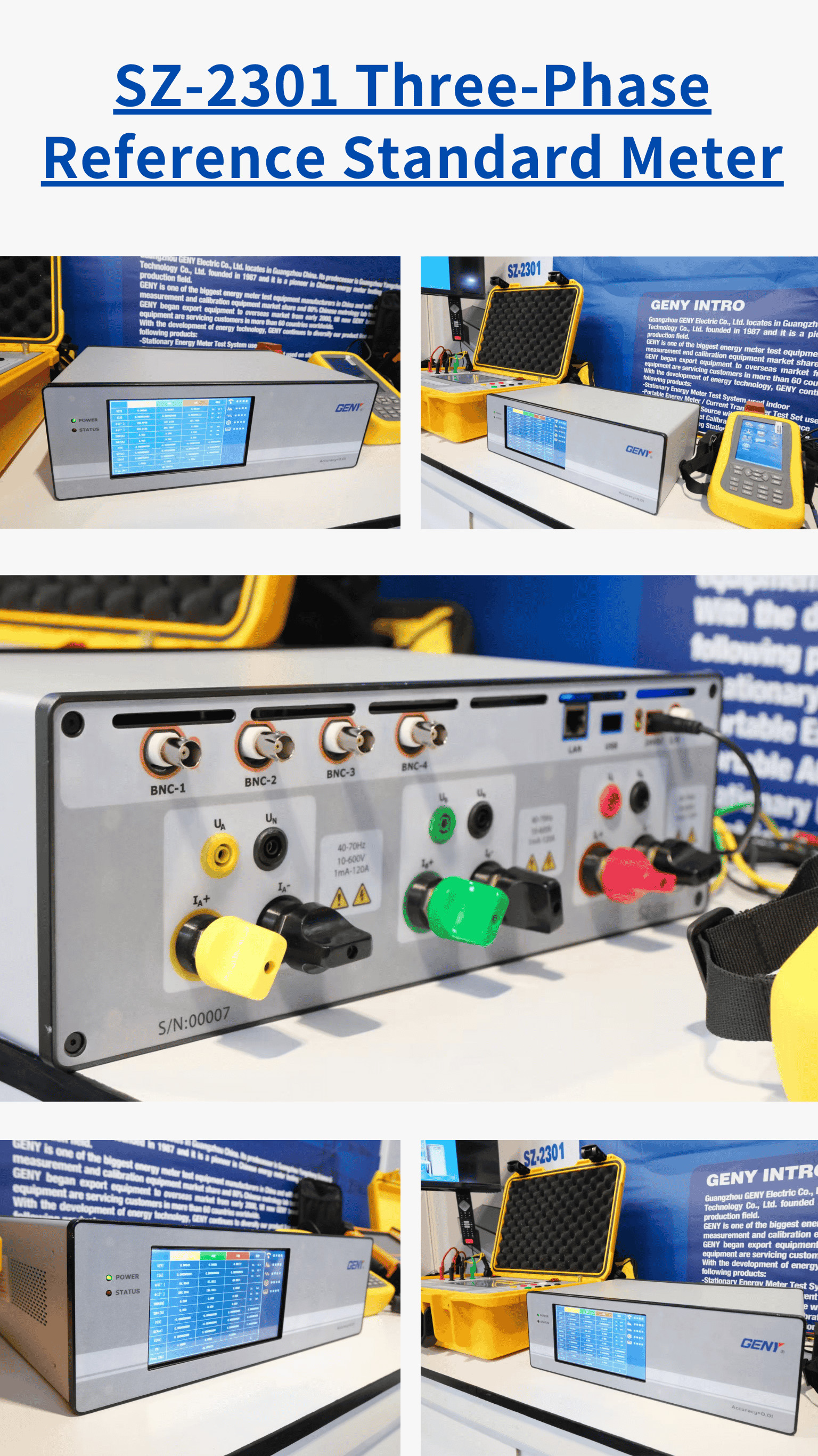 SZ-2301 Three-Phase Reference Standard Meter Accuracy Class For Industrial