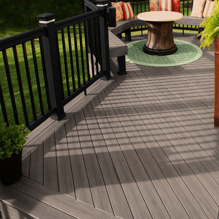 Swimming Pool WPC Co Extrusion Decking Anti Uv Wpc Waterproof Vinyl Flooring
