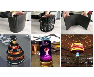 China Slimmer & Lighter Bendable Led Screen / Irregular Led Screen No Cabinet on sale