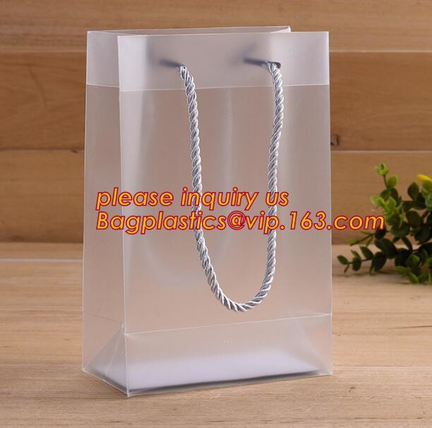 Promotional customized high quality soft loop plastic cloth bag,manufacturer custom soft loop handle polyethylene PE pla