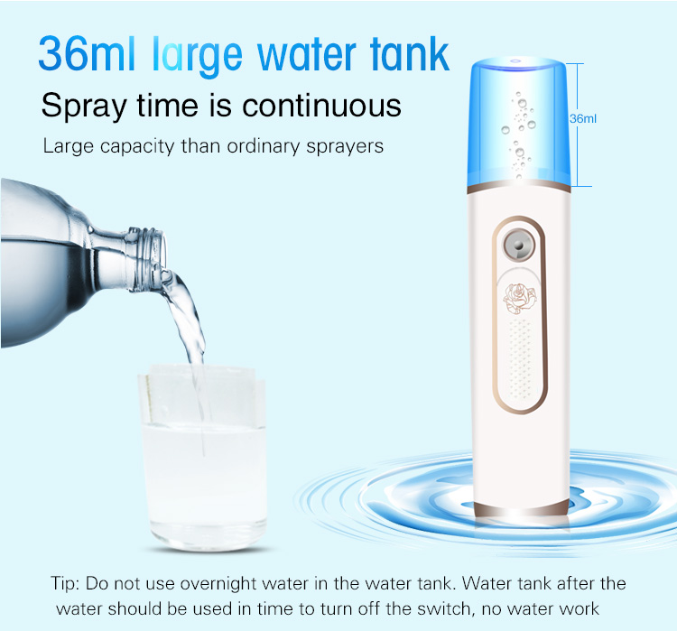Fast Charge Handy Nano Mist Facial Spray 1A 2600 MAh Battery Capacity