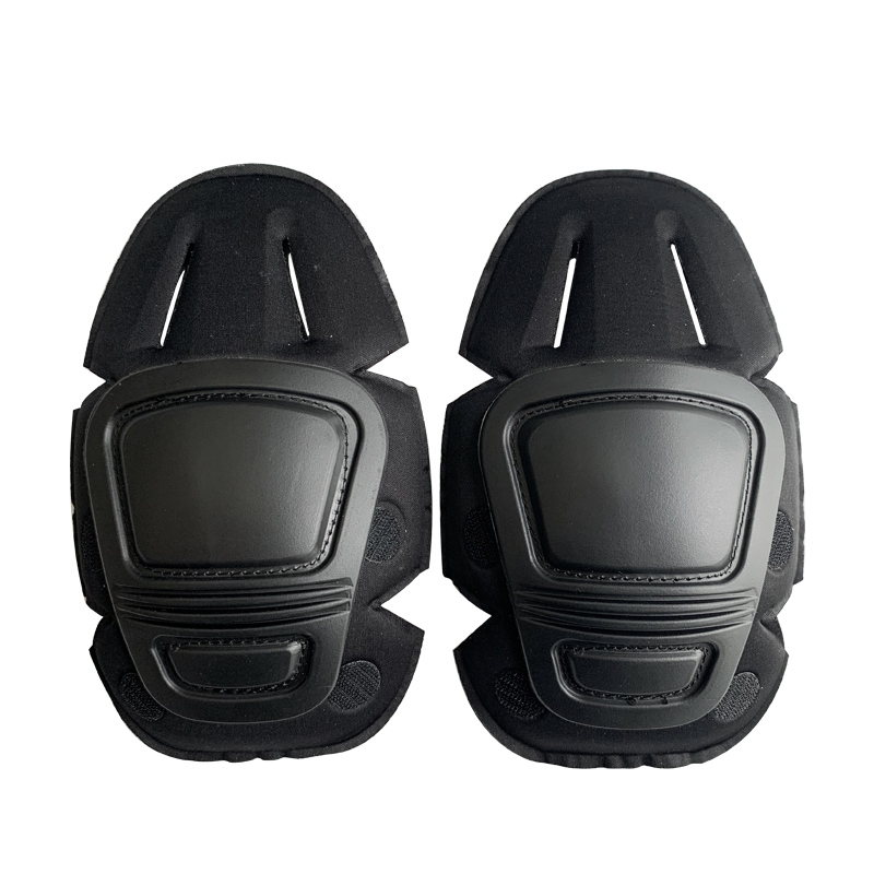 Applicable People Adult Black Flexible Frog Knee and Elbow Pads for Outdoor Training