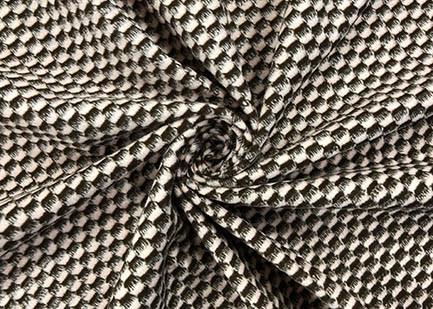 Quality 160cm Width Polyester Jacquard Fabric Warp Knitting Checked Patterned for sale