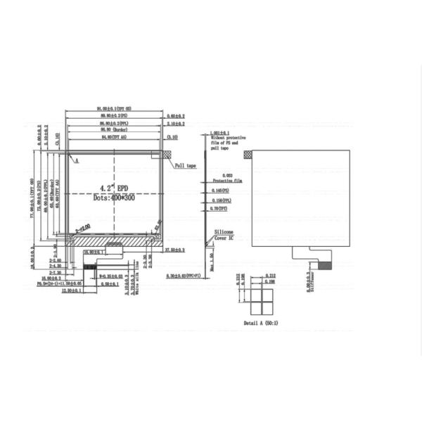 4.2 inch E-Paper Display pin definition diagram