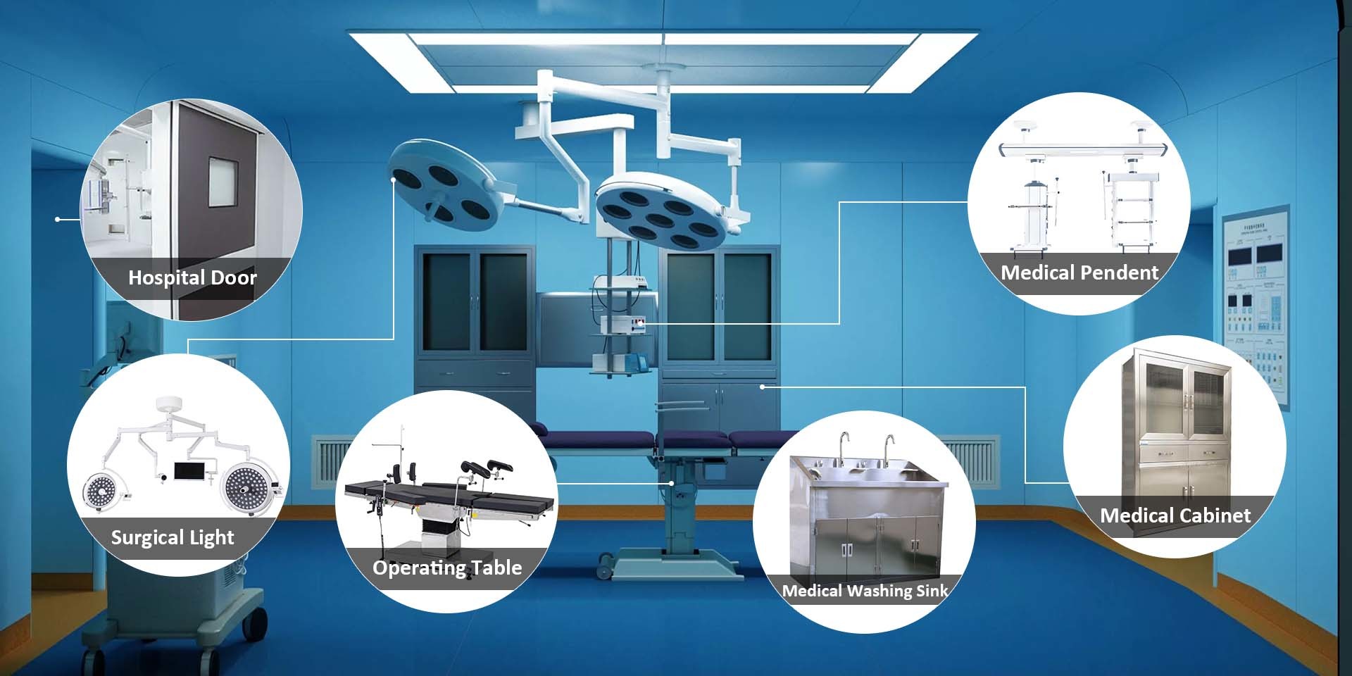 AMBER Mobile Surgical Operation Table with Lockable Wheels & Brake System