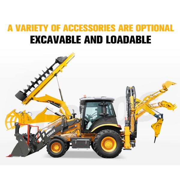 Multi Functional Large Backhoe Loader Equipment 8300kg Total Weight