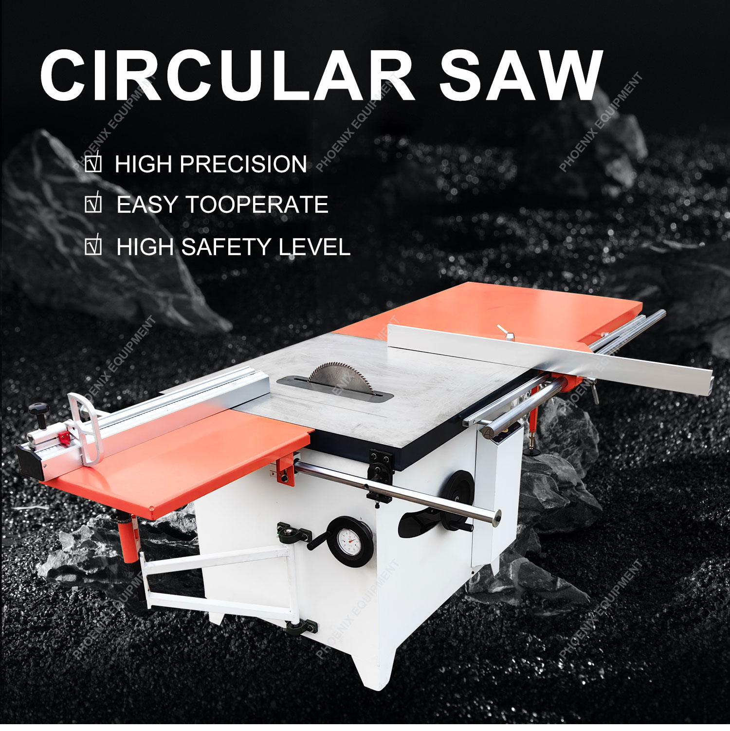 Horizontal Style Sliding Table Panel Saw with Easy Operation and High Productivity