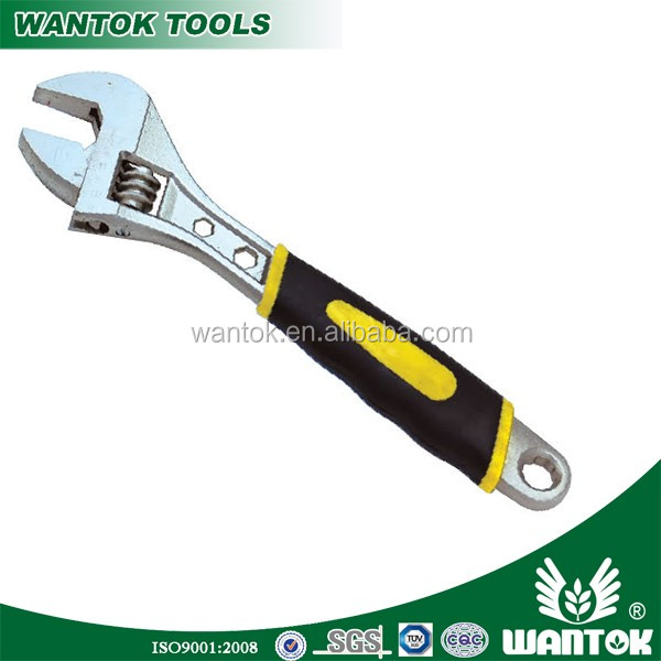 Metric Rubber Handle Drop-Forged Adjustable Wrench for OEM Customization and Support