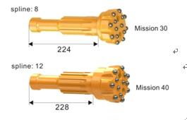High Durability DTH Drilling Tools Rock Hammer Drill Bits Long Service Lifetime