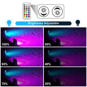 RGB Waterproof LED Flood Light With Remote Control 25w Dimmable