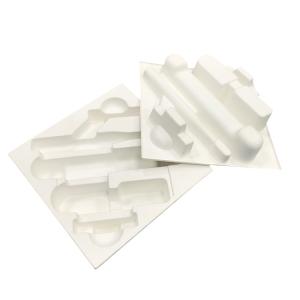 China Sugarcane Wet Press Pulp Tray Biodegradable Packaging Insert Oil Resistant wholesale