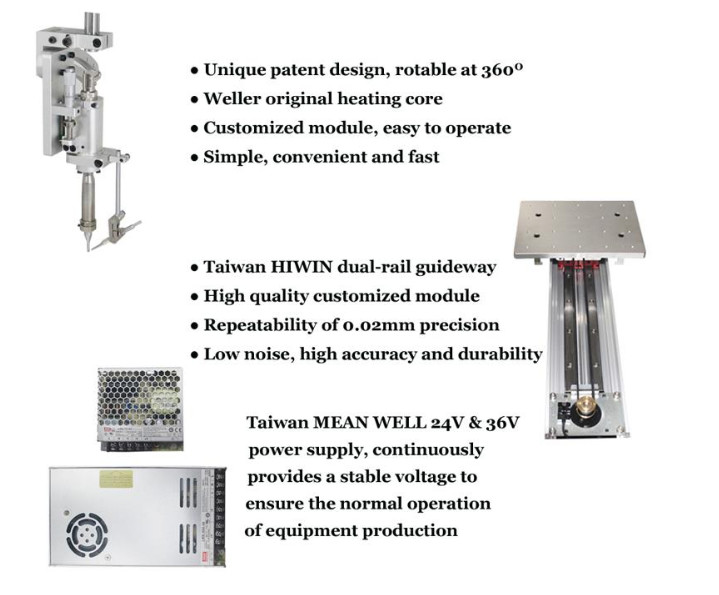 Dual Tip Automatic Soldering Robot with Double Working Station