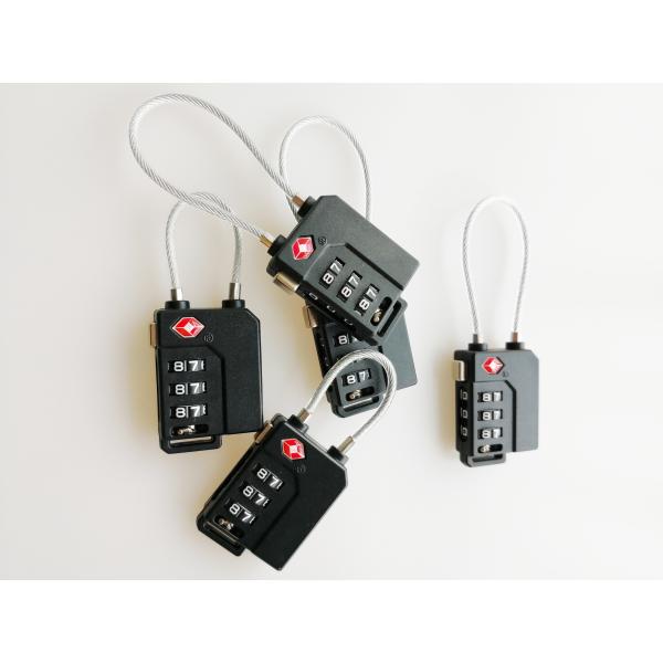 TSA 21100 Suitcase Cable Lock / Travel Cable Lock Length Adjustable For Security