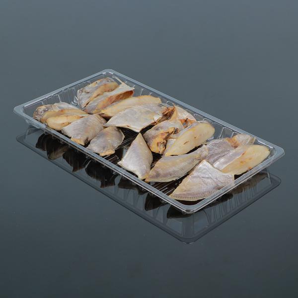 Hengmaster Pet Clear Serving Oval Disposable Plastic Tray White
