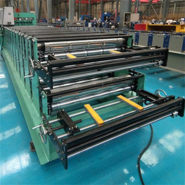 Steel Metal Sheets Double Deck Roll Forming Machine For Wall Panels And Roofing