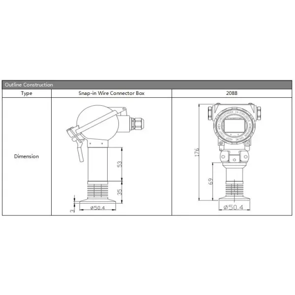 HT SENSOR BP93420-IQT High Temperature Oil Pressure Sensor Transmitter