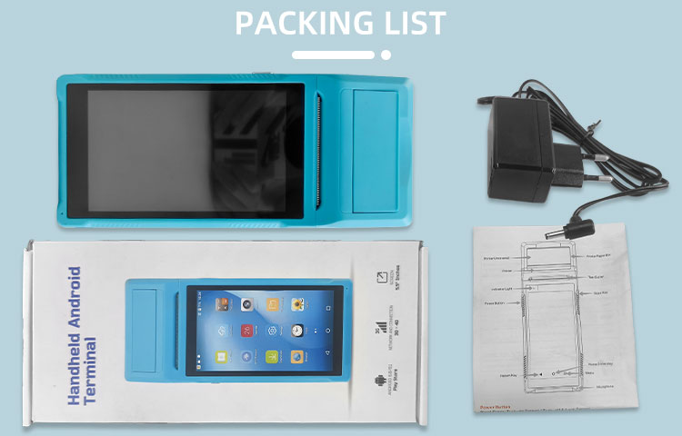 5.5inch Touch Screen Handheld POS Printer with Wireless Interface and Thermal Line Printing