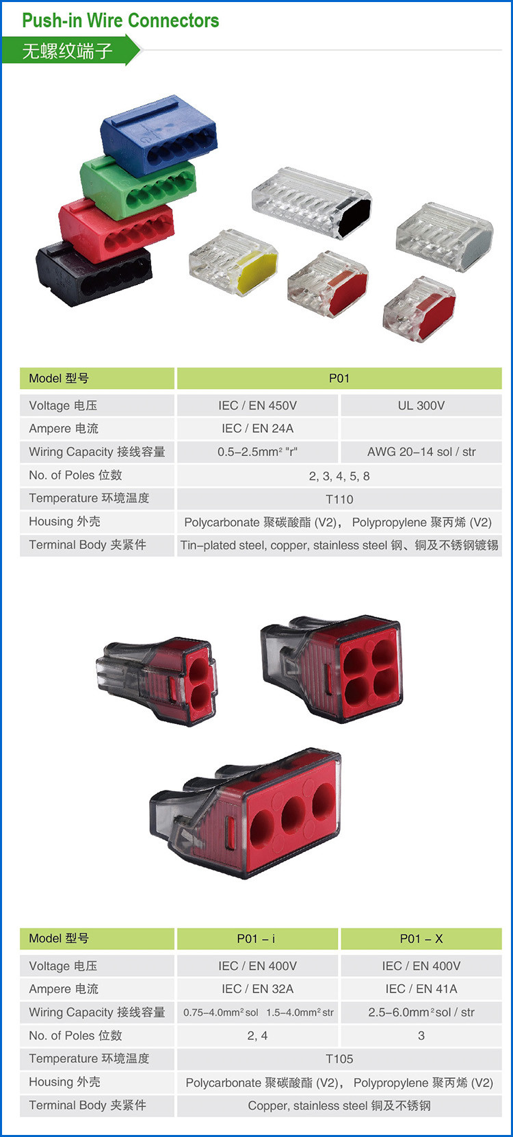 Injection Molding 5 Pole Wire Protected Connector Fuse Terminal Blocks FT06-5W With Brass Clamping Unit