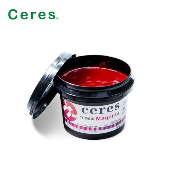 Quality Ceres Offset Uv Printing Ink CMYK Plastic PVC Fast Drying High Gloss for sale