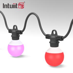 China 100% Dimmer Indoor Party String Lights With 60 Clear Globe Flame Retardant ABS Bulbs on sale