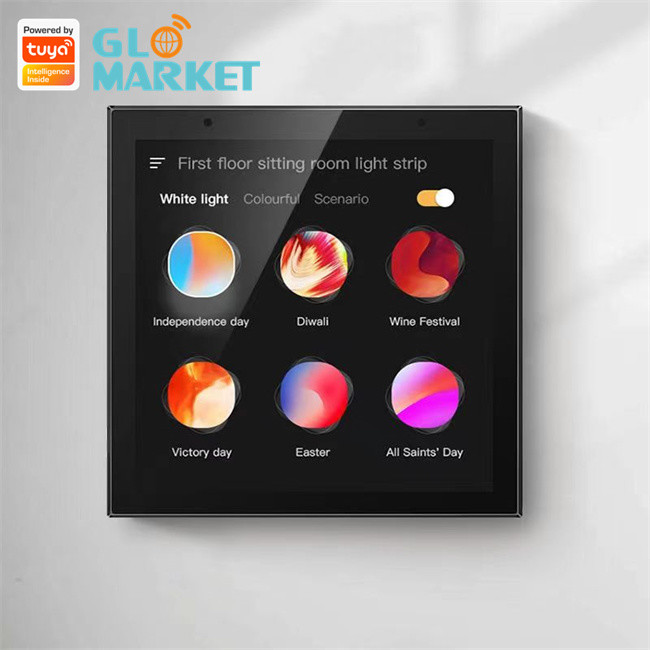 Wifi Smart Control Panel IR Remote Control Tuya Zigbee Gateway 4 Inches